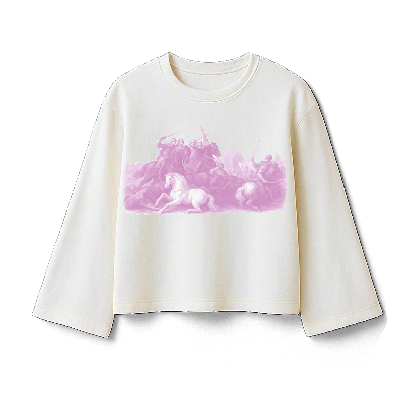 Arowa Pink/Cream Sweater